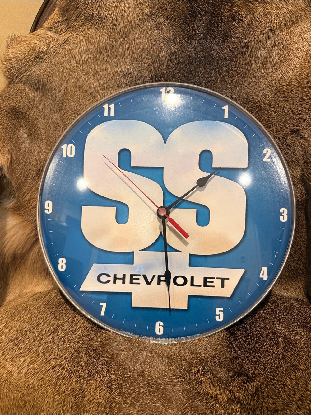 Chevrolet SS Vintage-Style Blue Wall Clock
